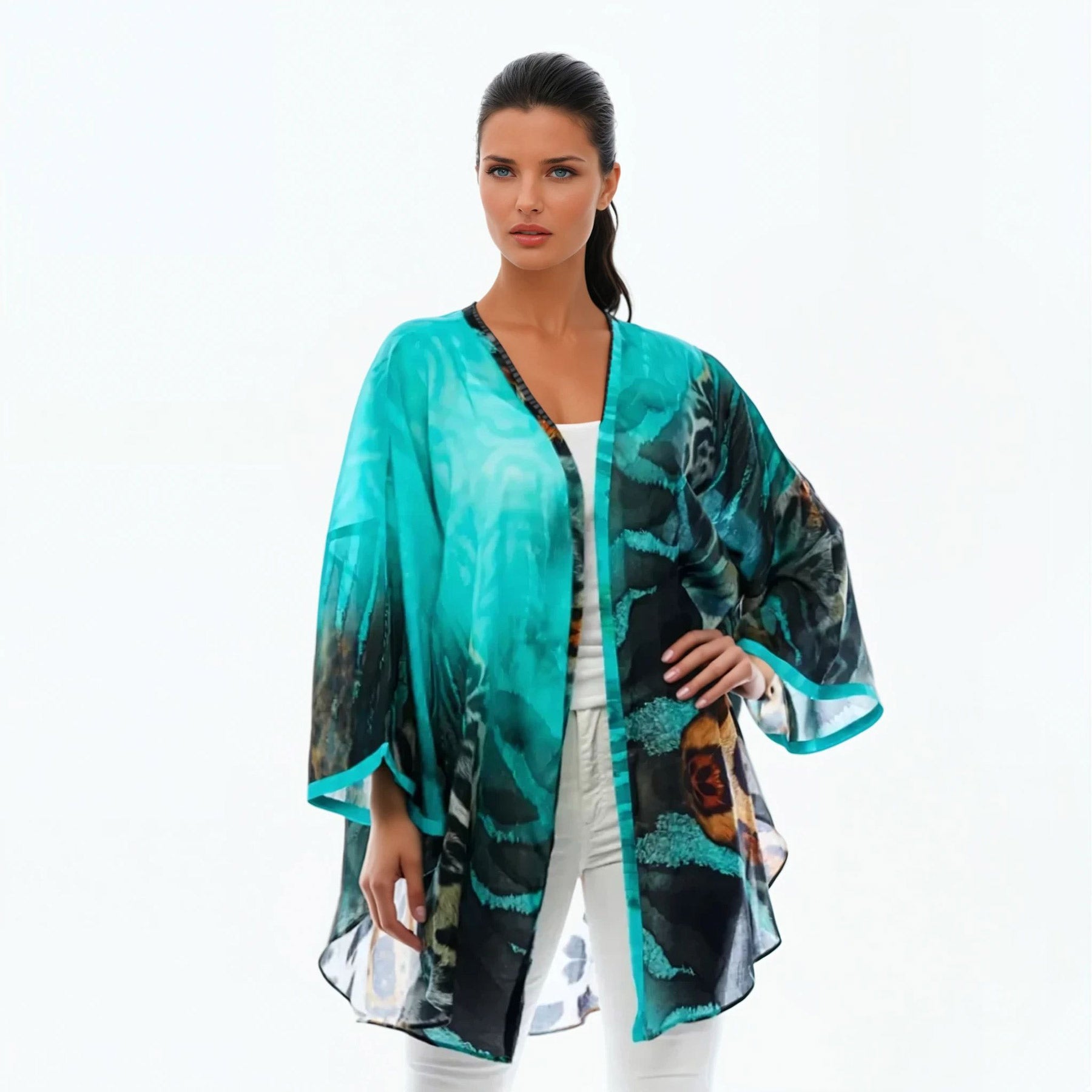 Kimono Beach Cover-Up (Jungle)