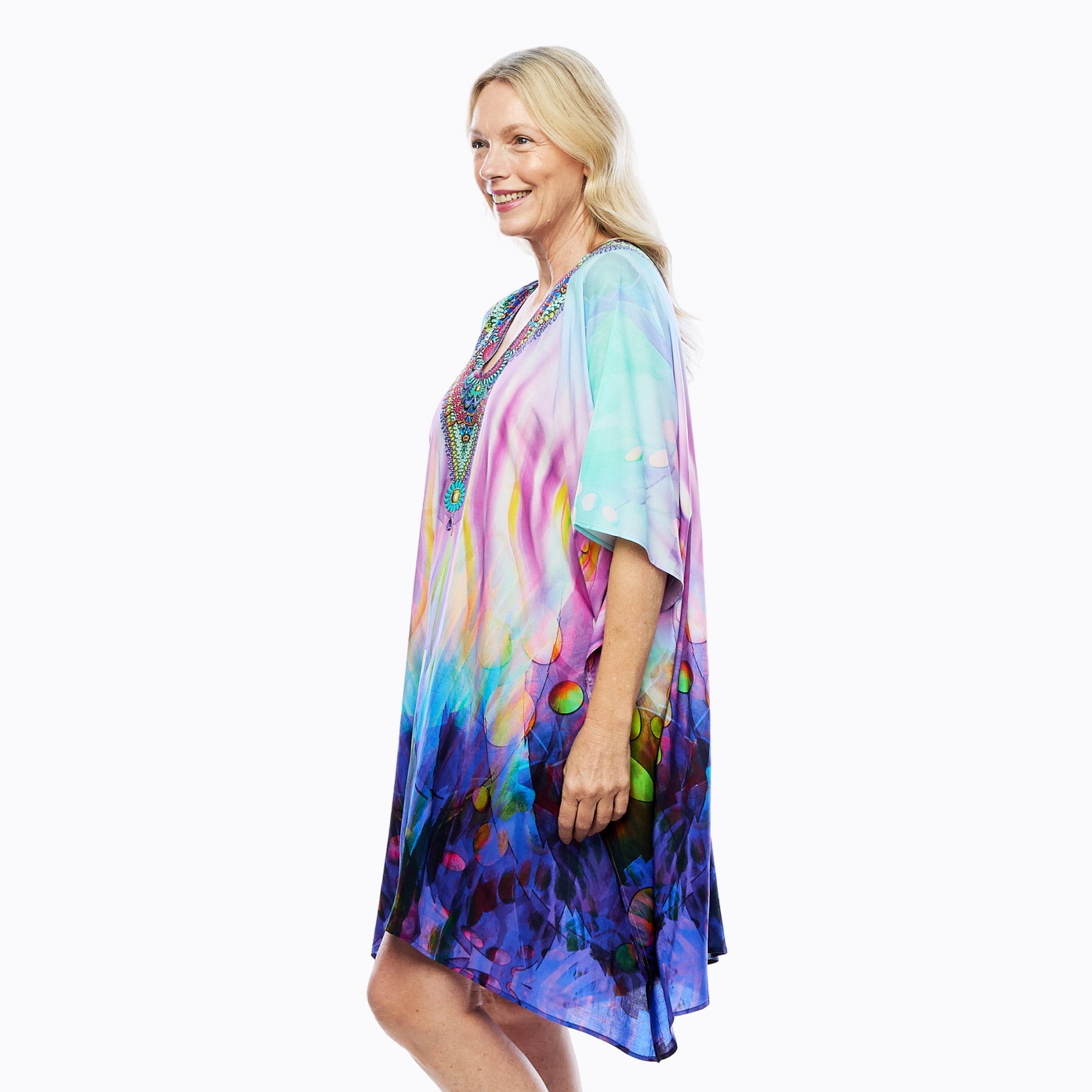 Mini Kaftan Dress | Short Kaftan Top (Opulence)