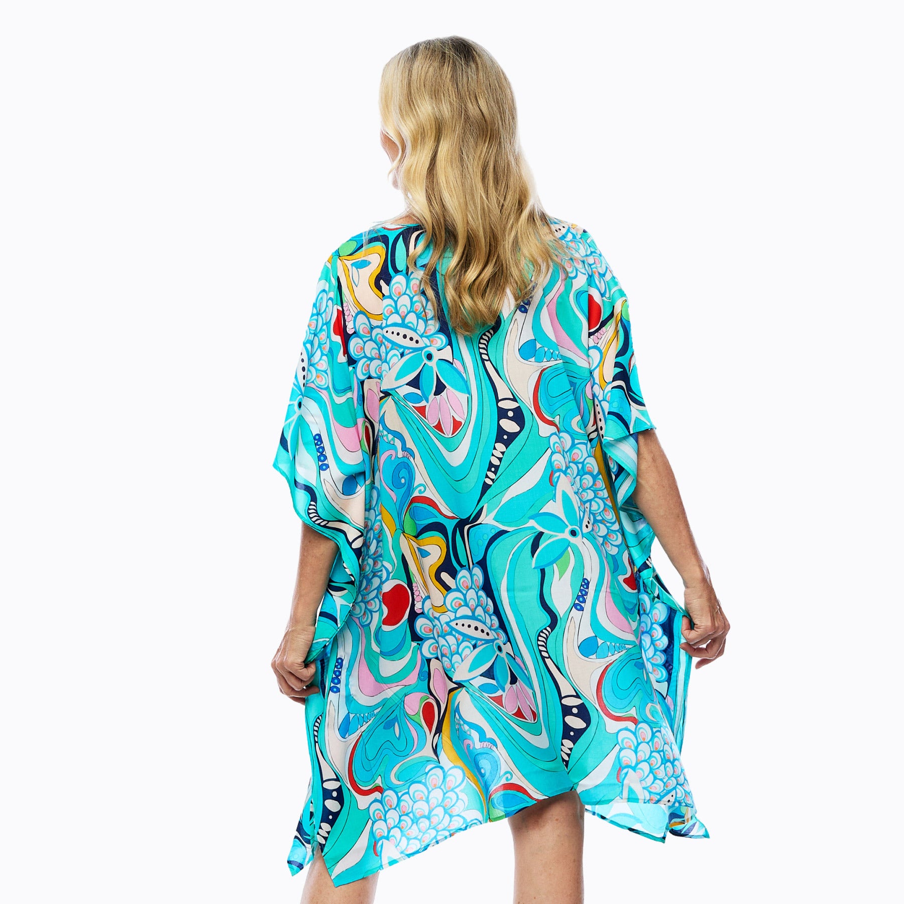 Mini Kaftan Dress | Short Kaftan Top (sakura)