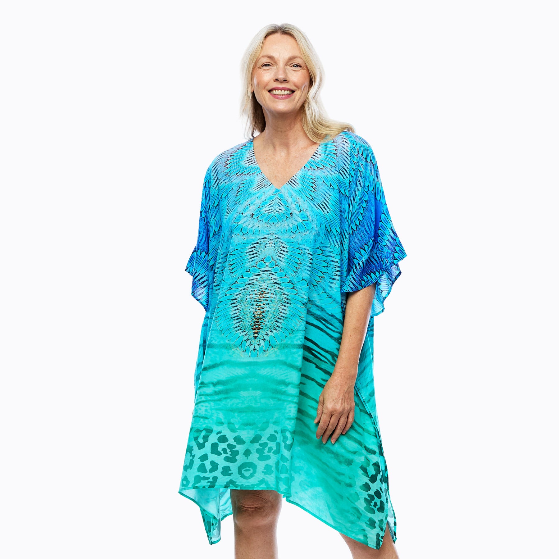 Mini Kaftan Dress | Short Kaftan Top (spray)