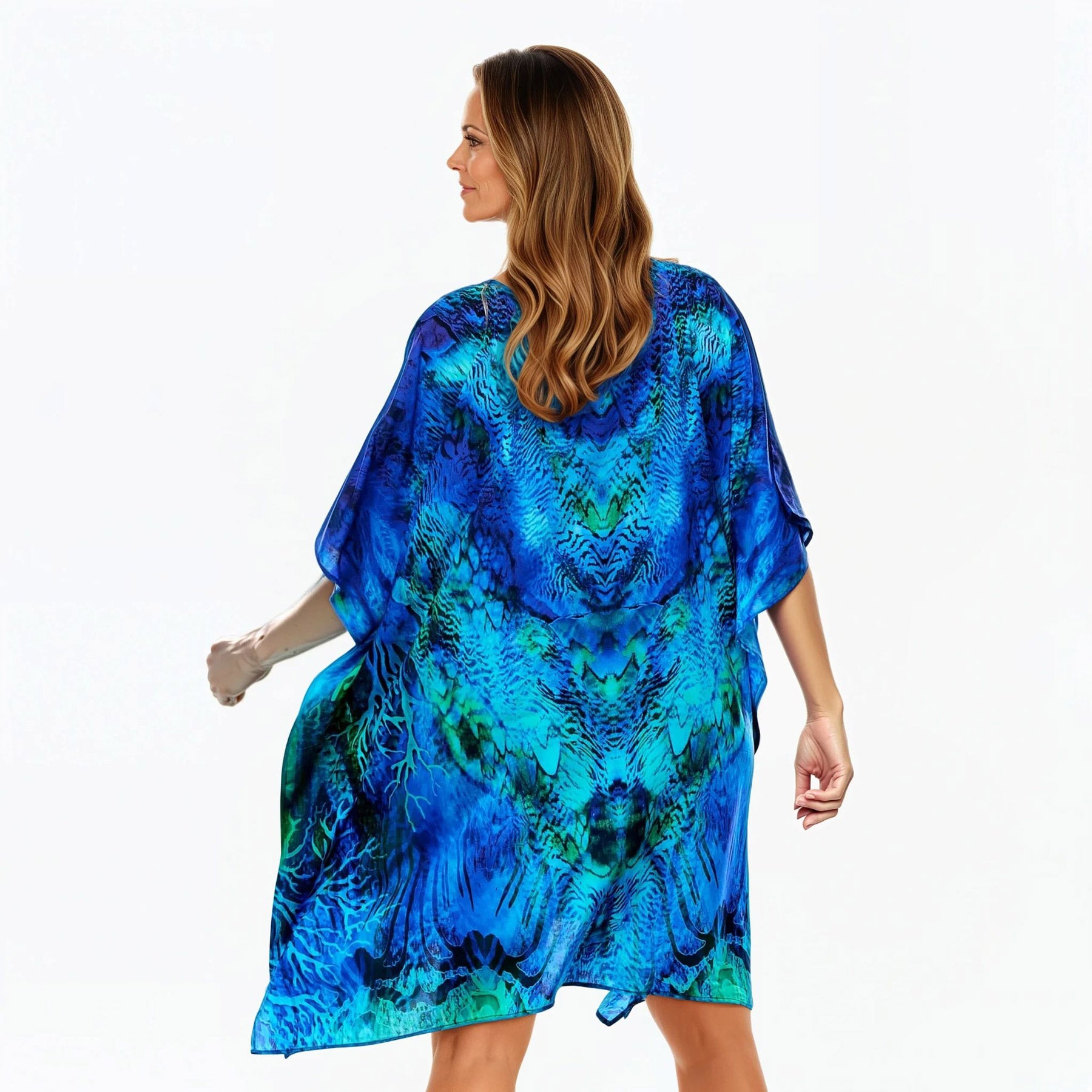 Mini Kaftan Dress (Aquatica)