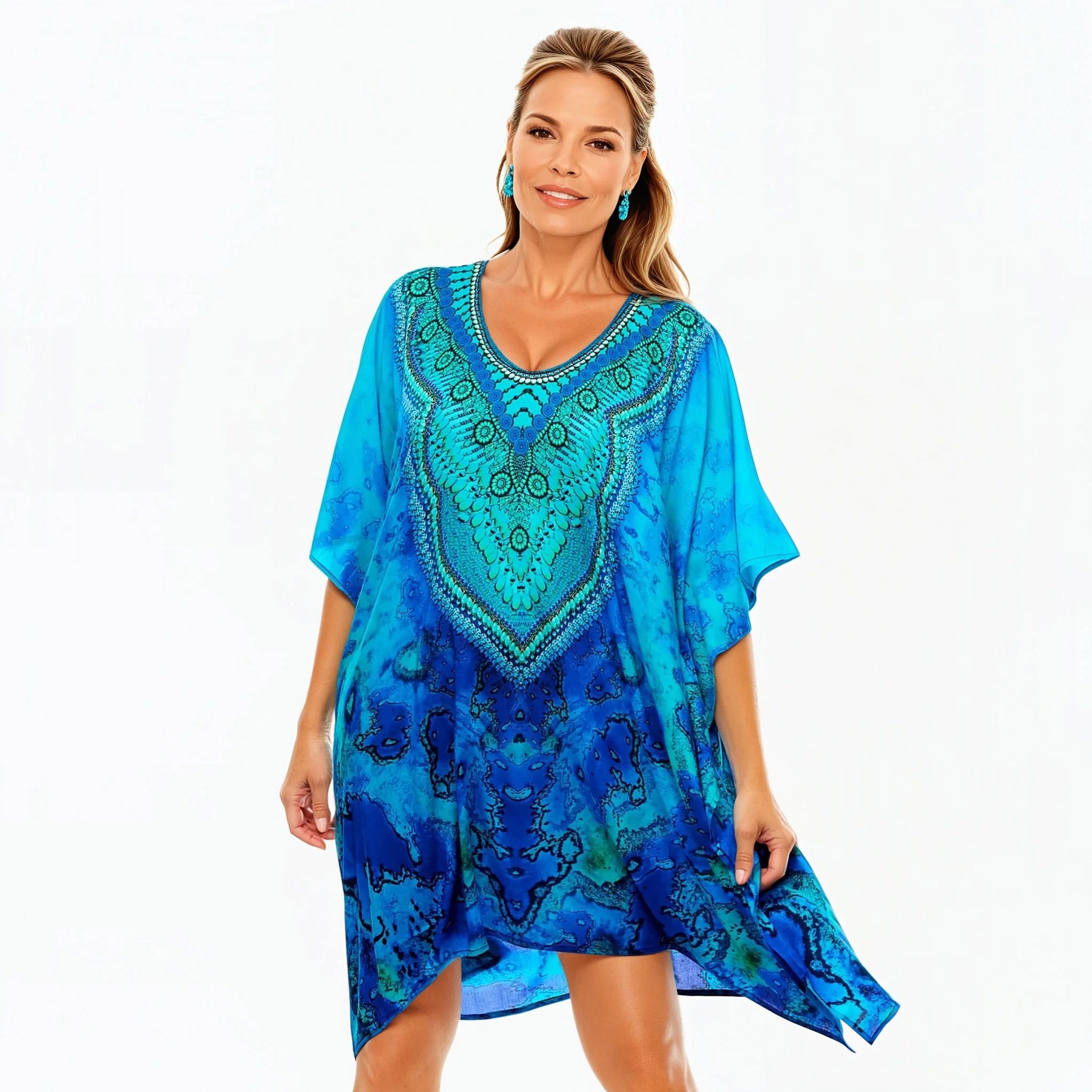 Mini Kaftan Dress (Reef)