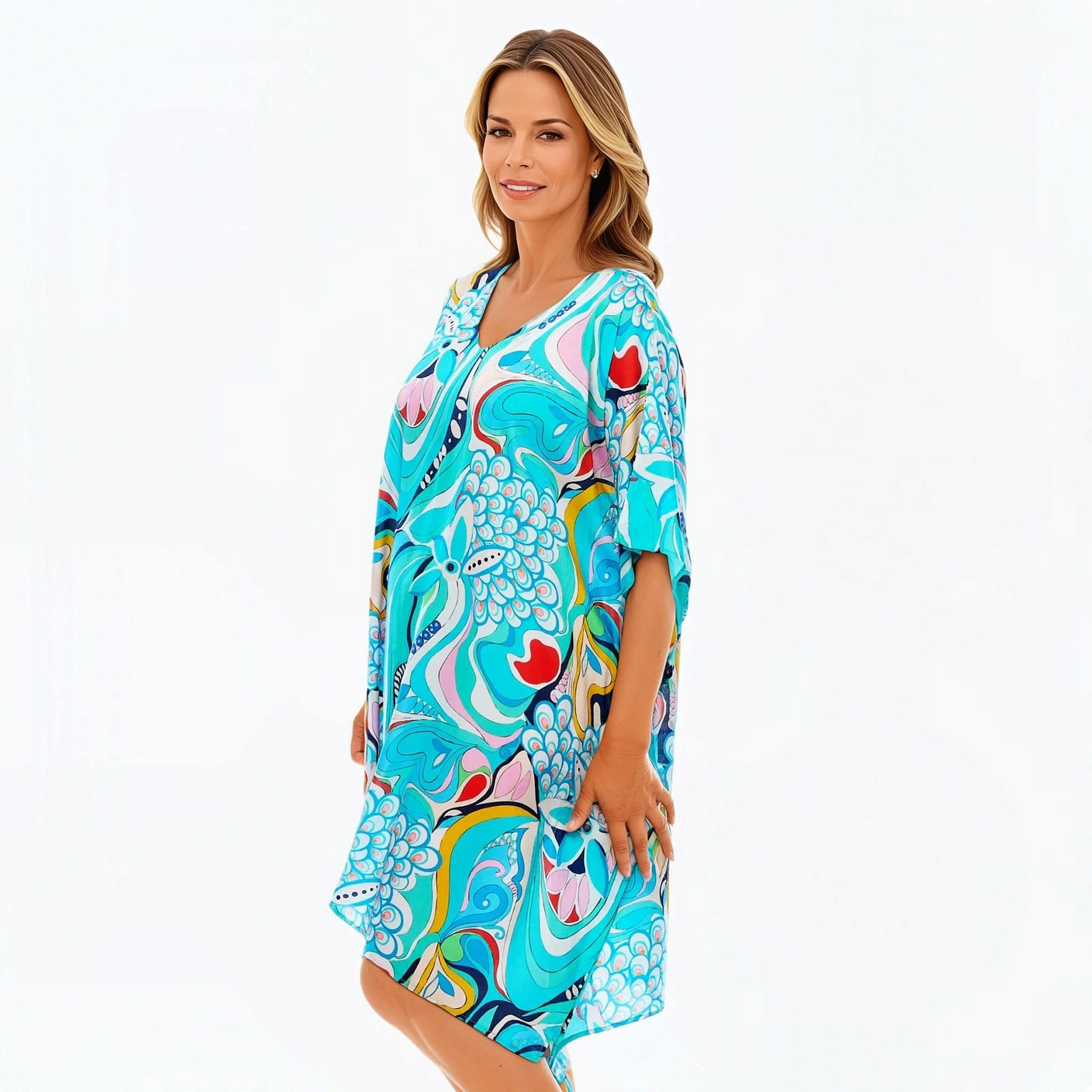 Mini Kaftan Dress (Sakura)