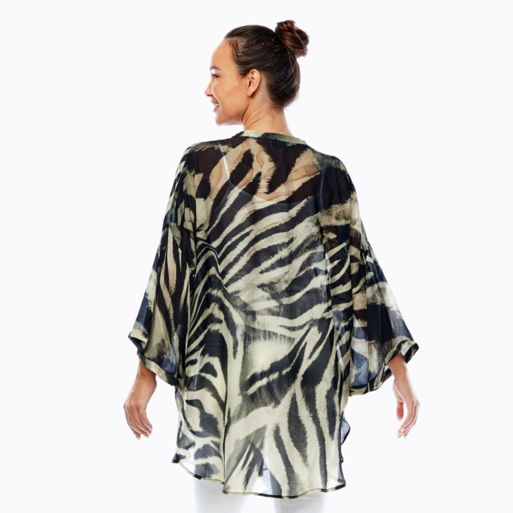 Claire Powell Kimono Jacket, Print: Wild, Fabric: Viscose Chiffon