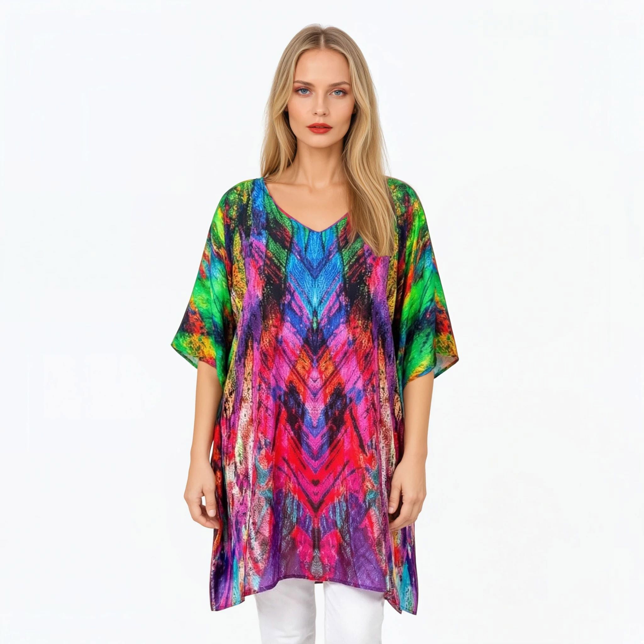 Claire Powell Mini Kaftan Dress (Carnival)