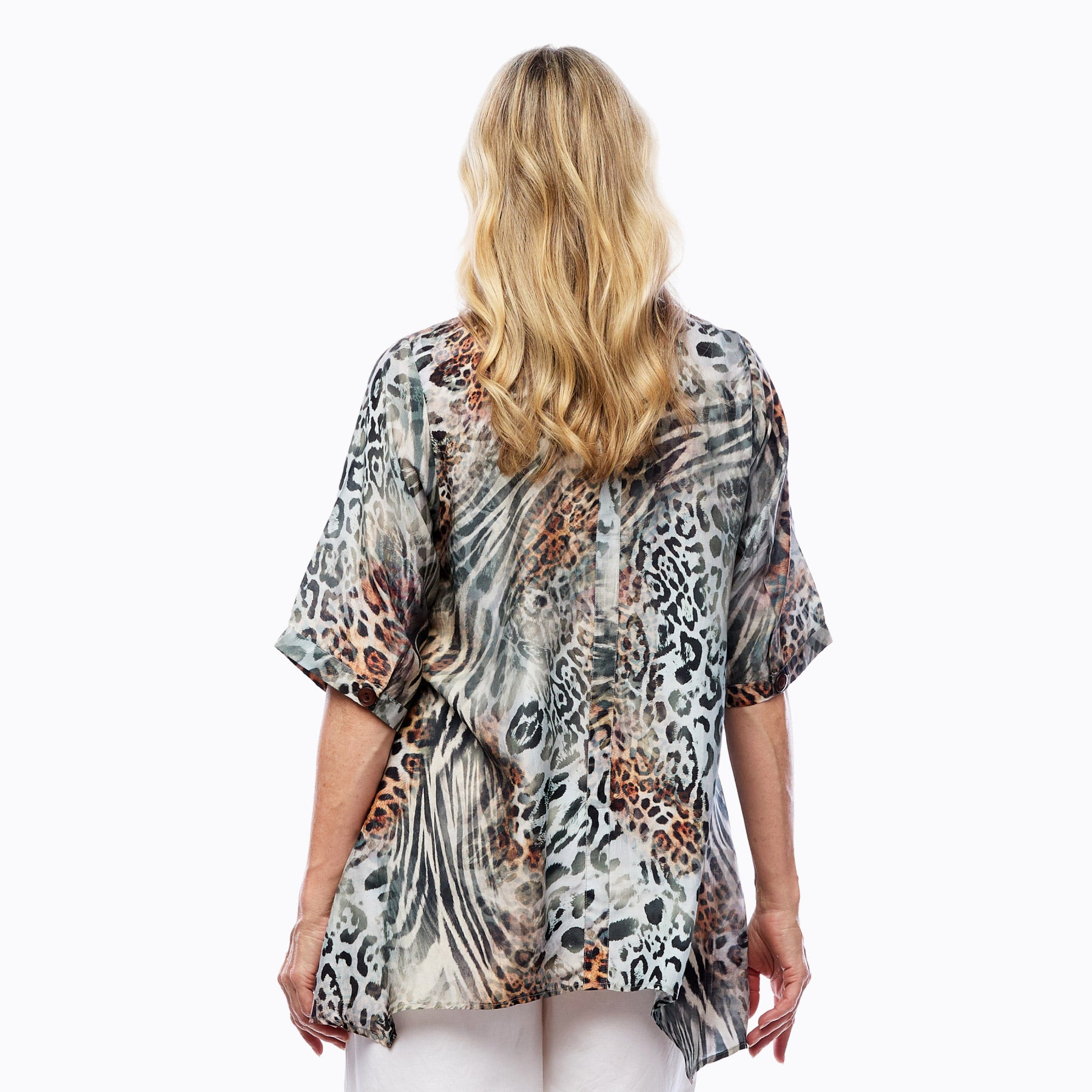 Claire Powell A-Line Shirt | Tunic Blouse Top (Jungle)