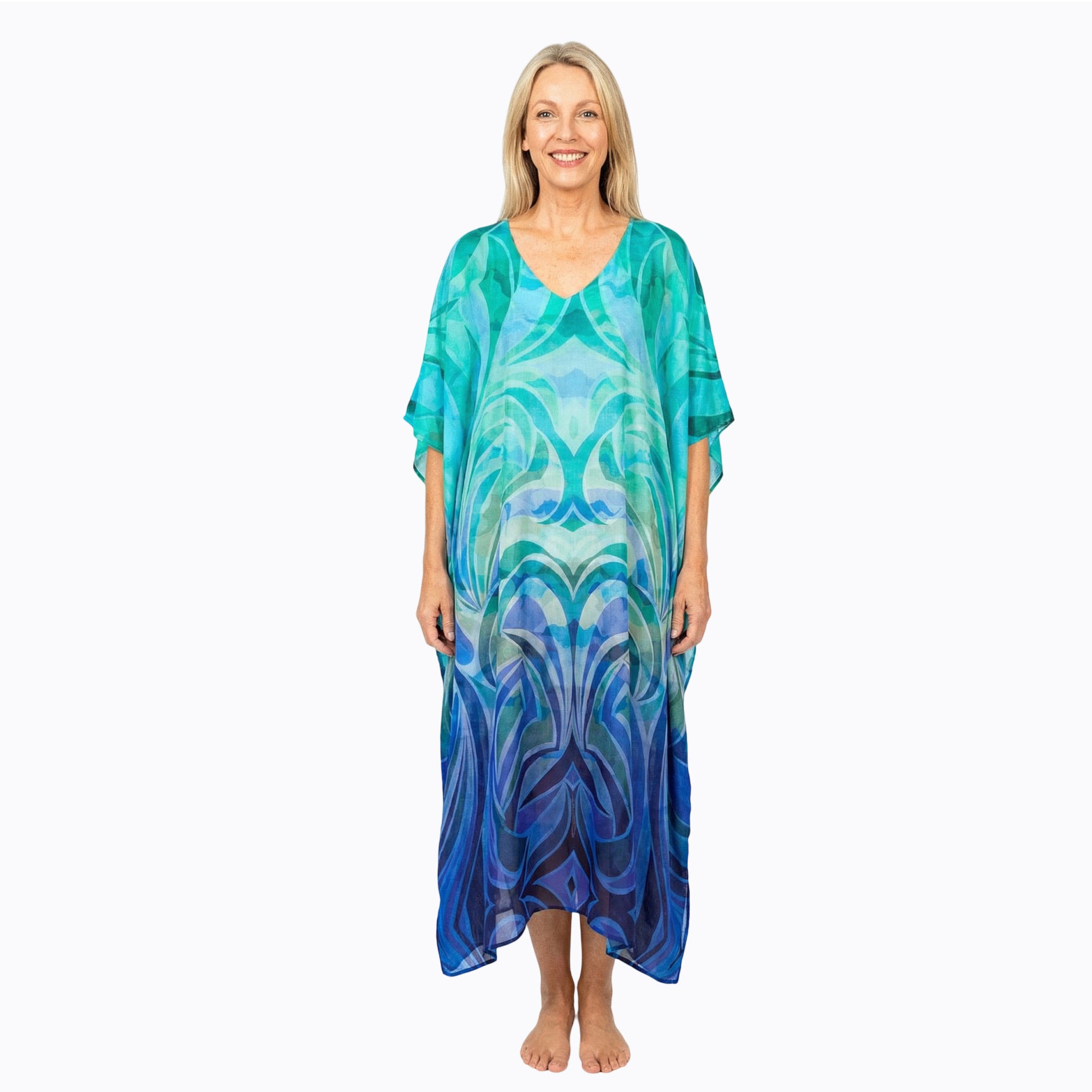 Claire Powell Kaftan Dress (Waves)