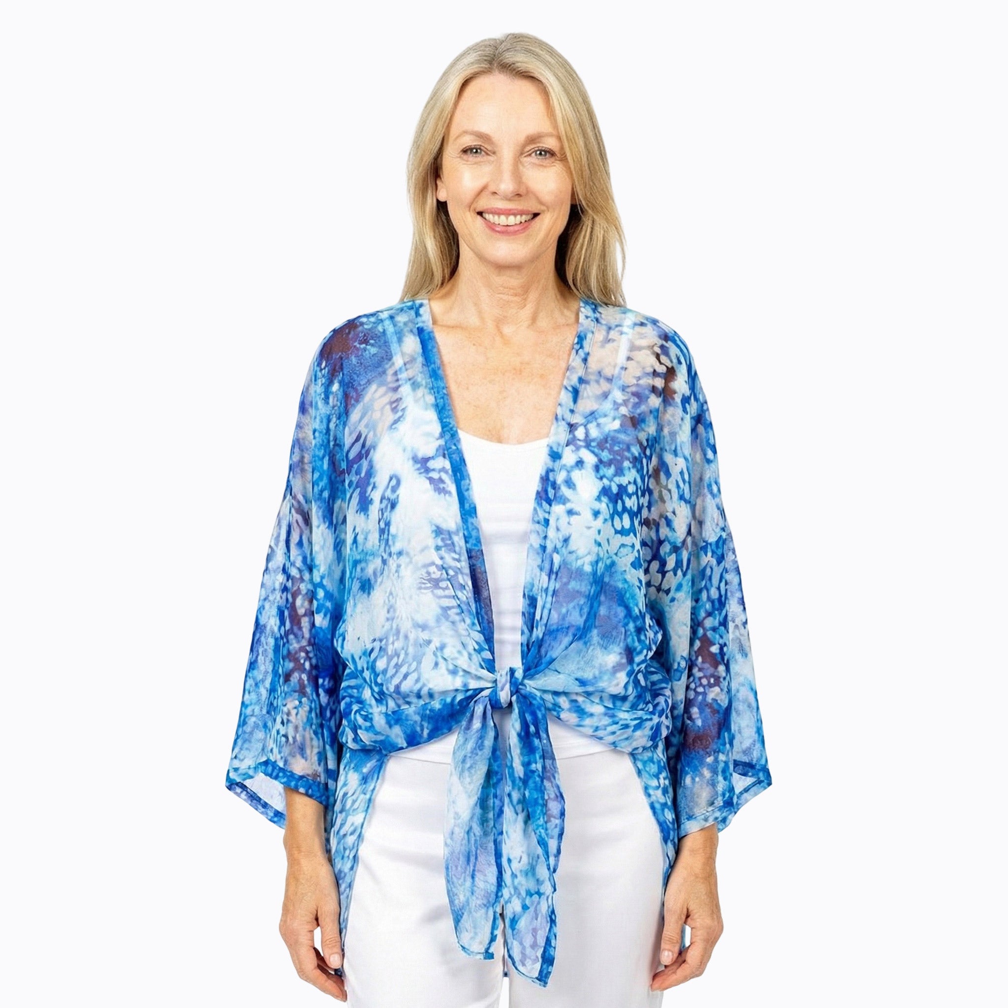 Claire Powell Chiffon Kimono Cover-Up (Snowcat)