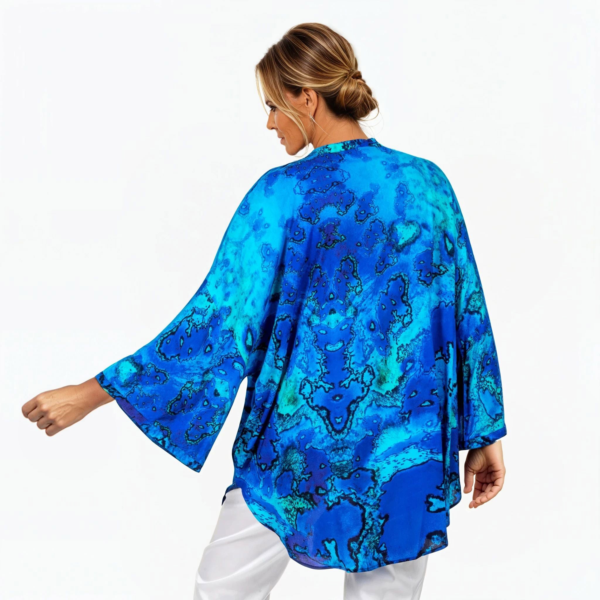 Claire Powell Kimono Cover-Up Reef Print