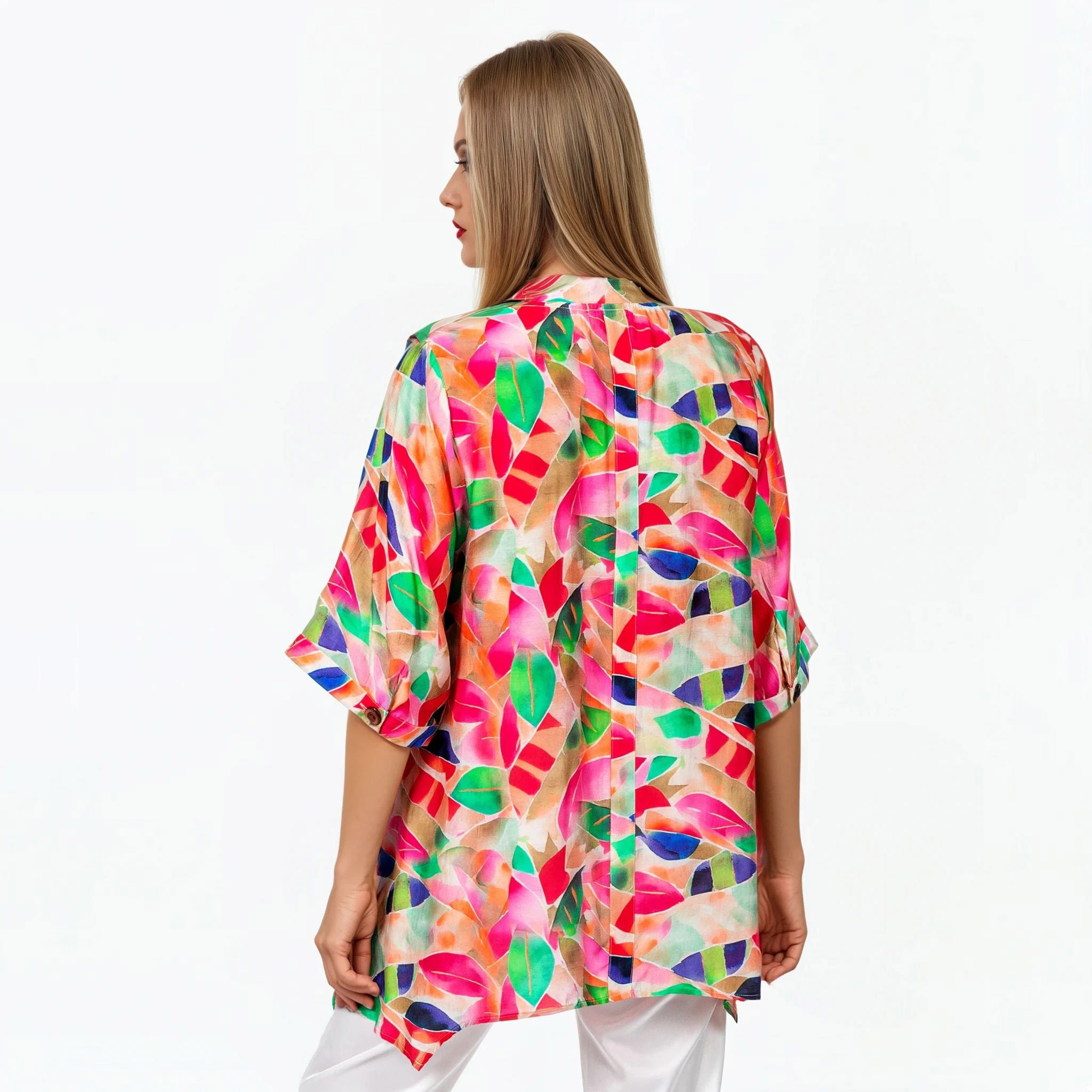 Claire Powell A-Line Shirt | Tunic Blouse Top (La Peach)