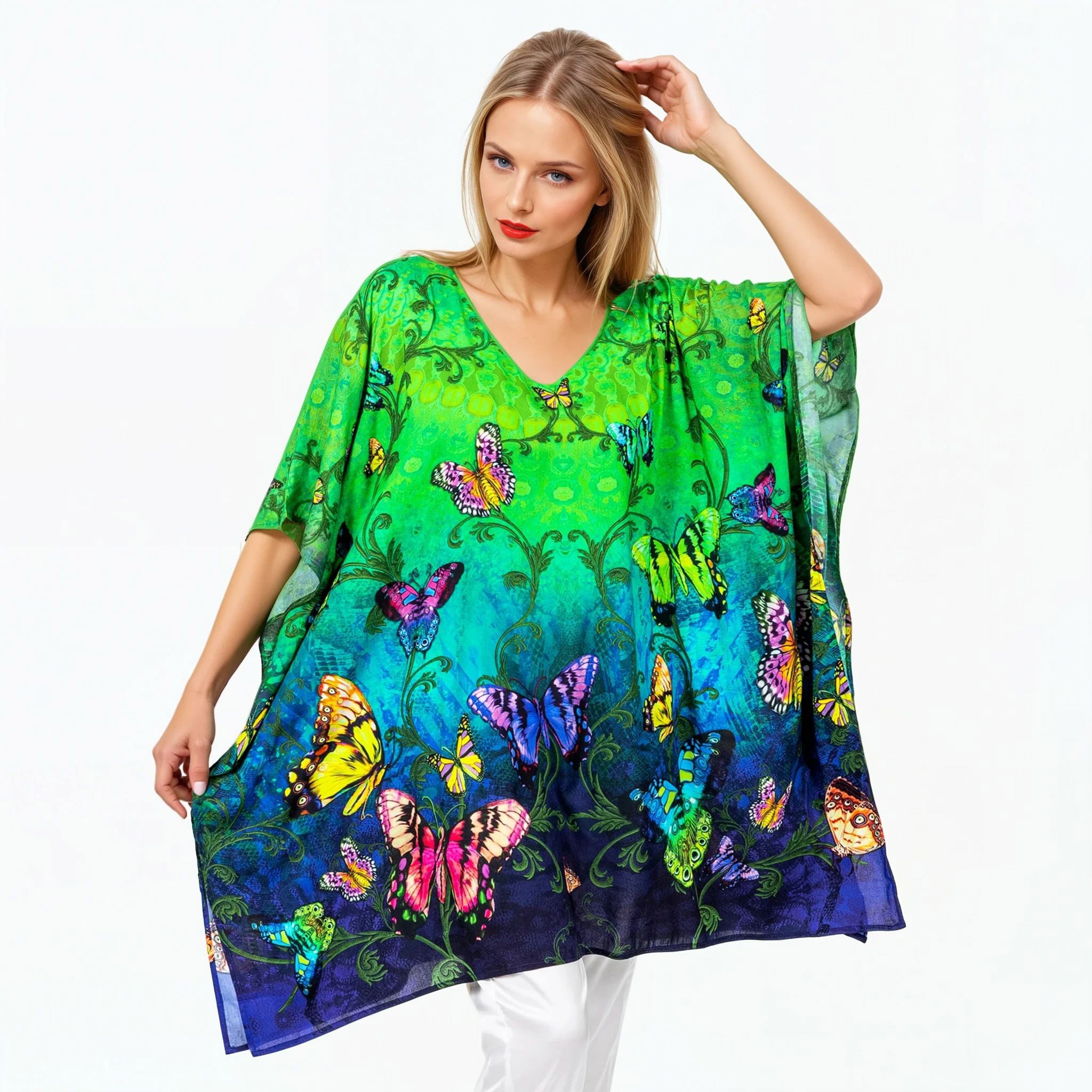 Claire Powell Mini Kaftan Flutter Print