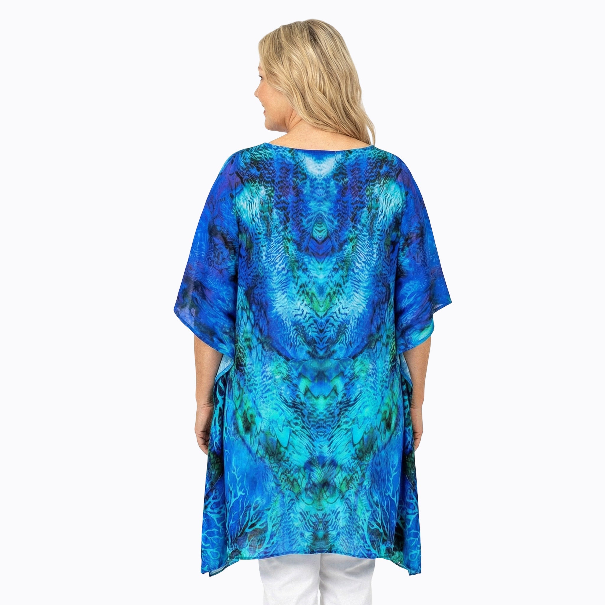 Claire Powell Plus Size Kaftan Top (Aquatica)