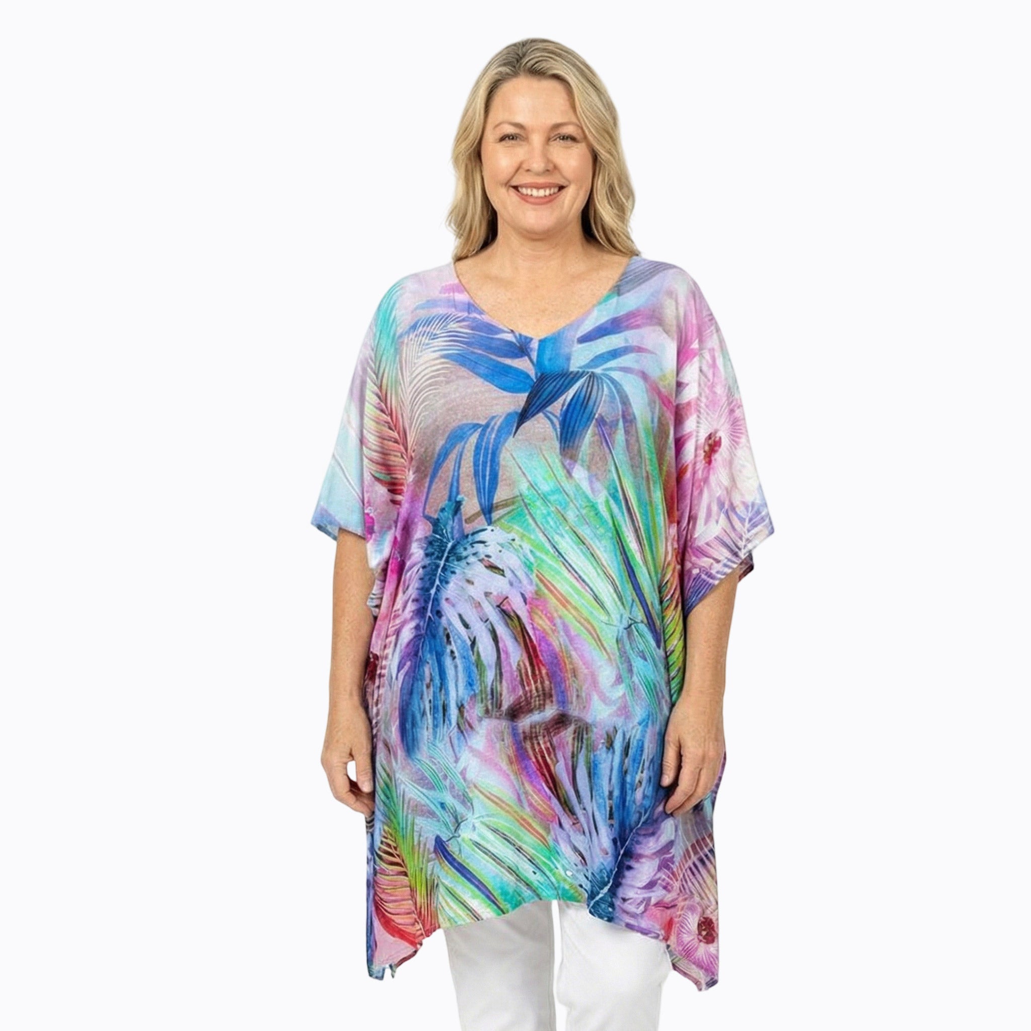 Claire Powell Plus Size Kaftan Top (Oasis)