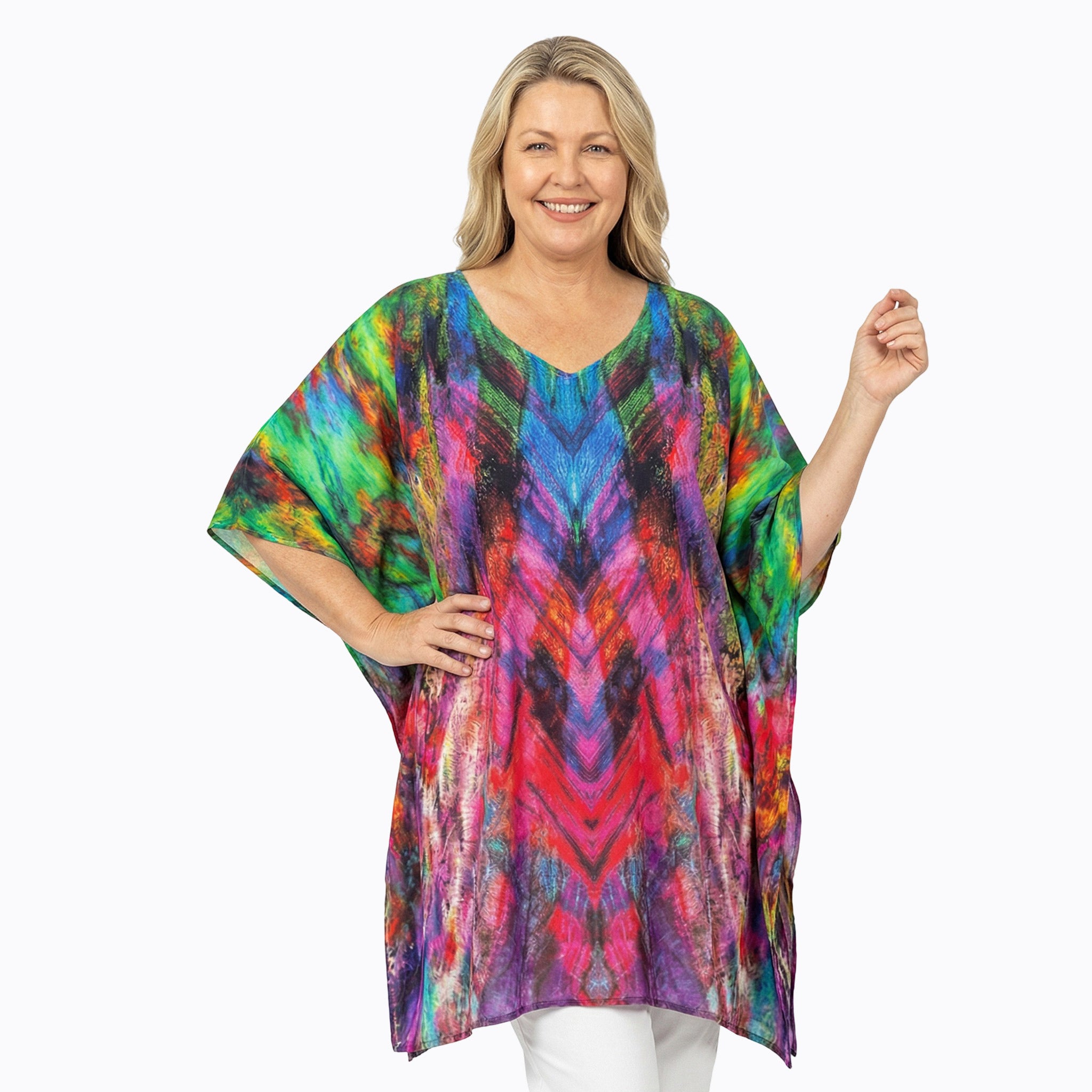 Claire Powell Plus Size Kaftan Top (Carnival)