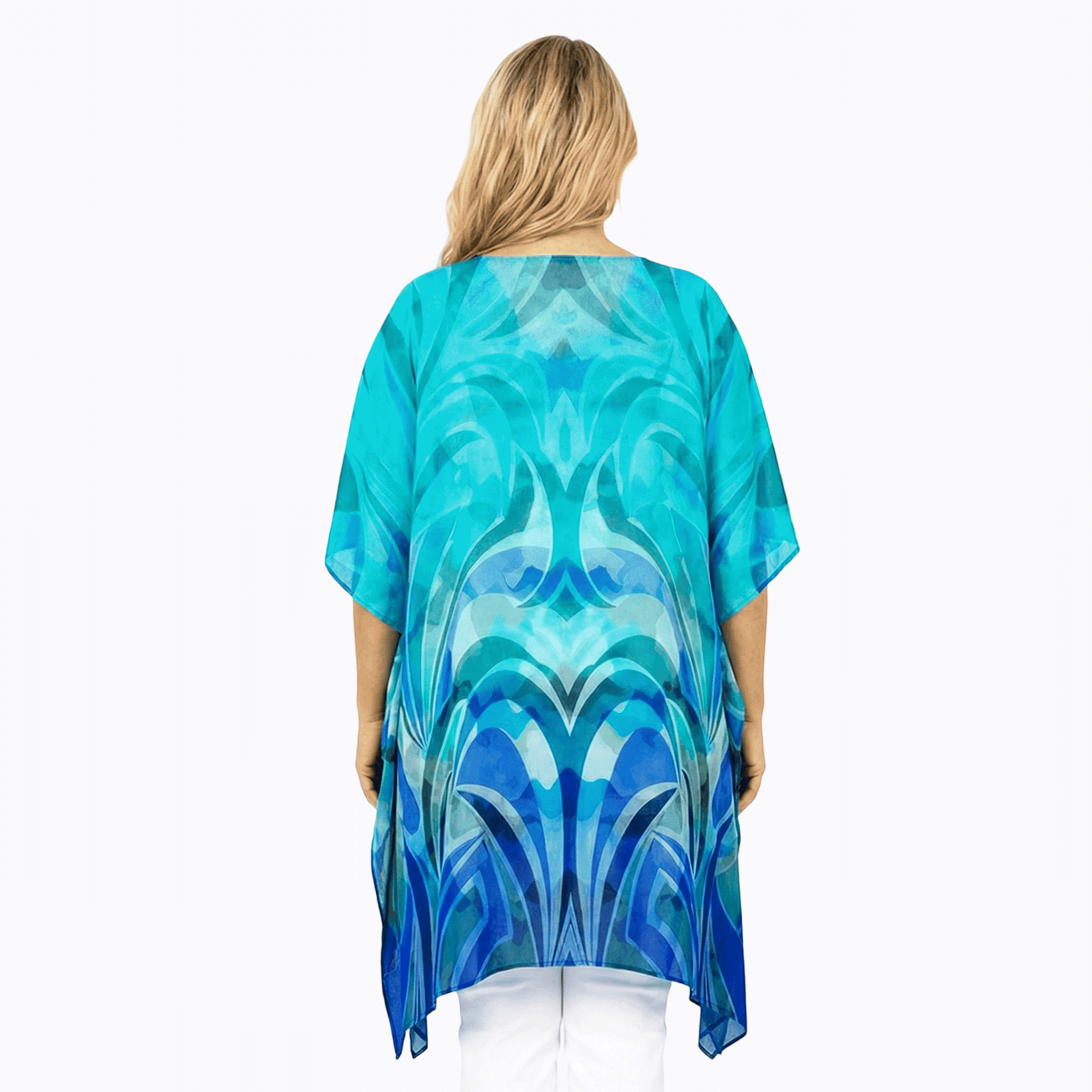 Claire Powell Plus Size Kaftan Top (Waves)