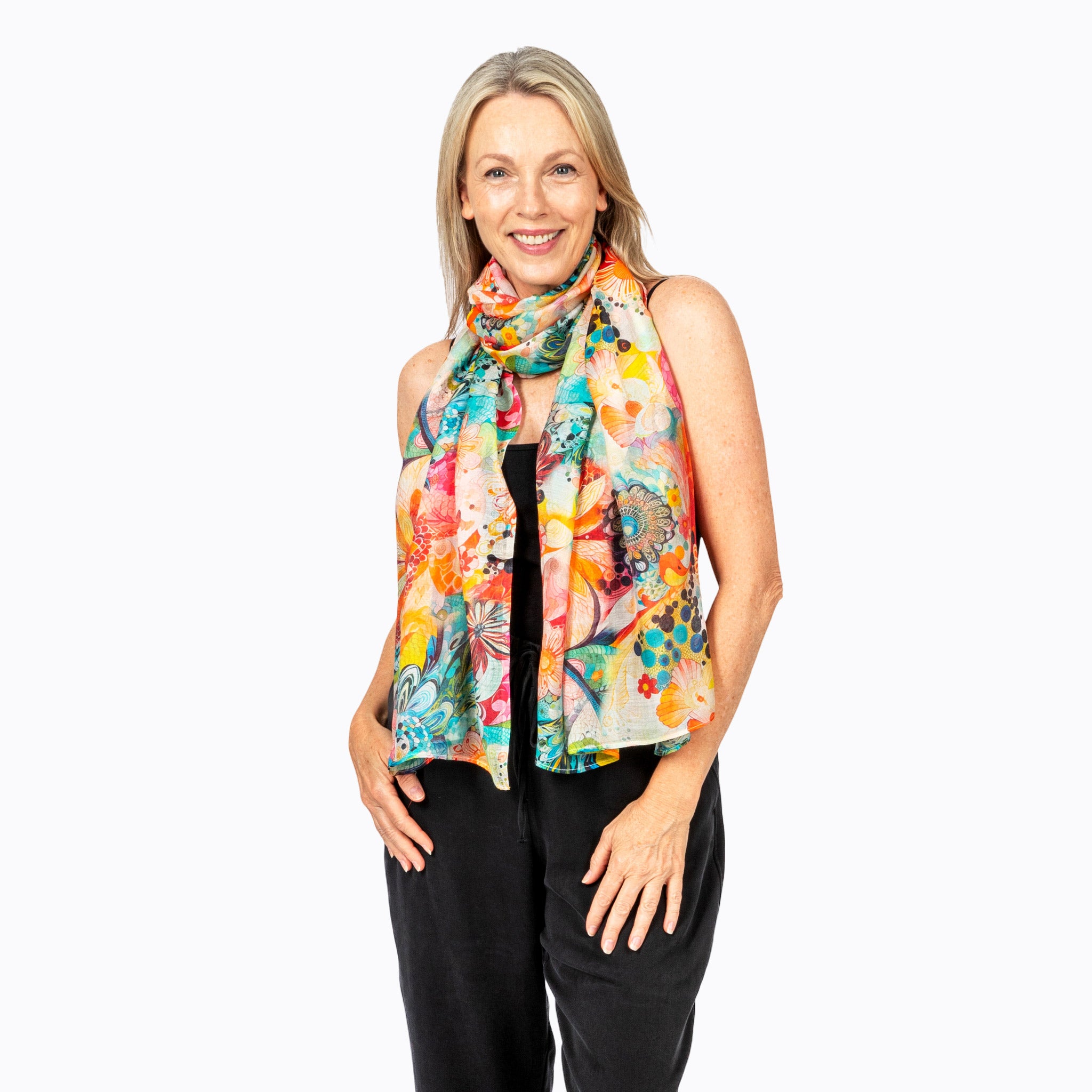 Claire Powell Silk Scarf (Geisha)