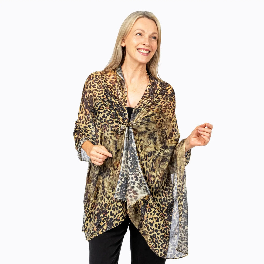 Wilden print mulberry silk scarf - Claire Powell
