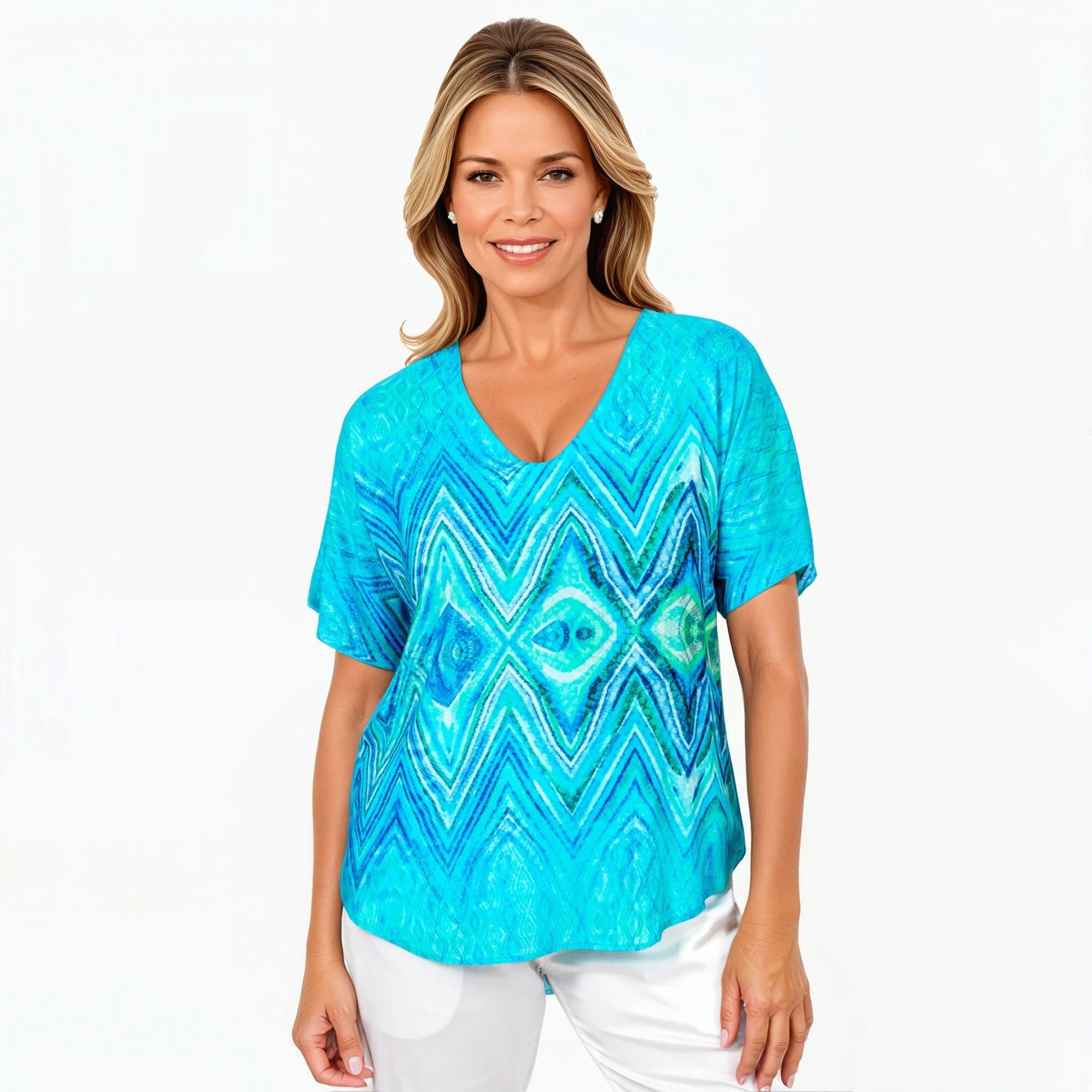 Claire Powell t-shirt in Serenity print