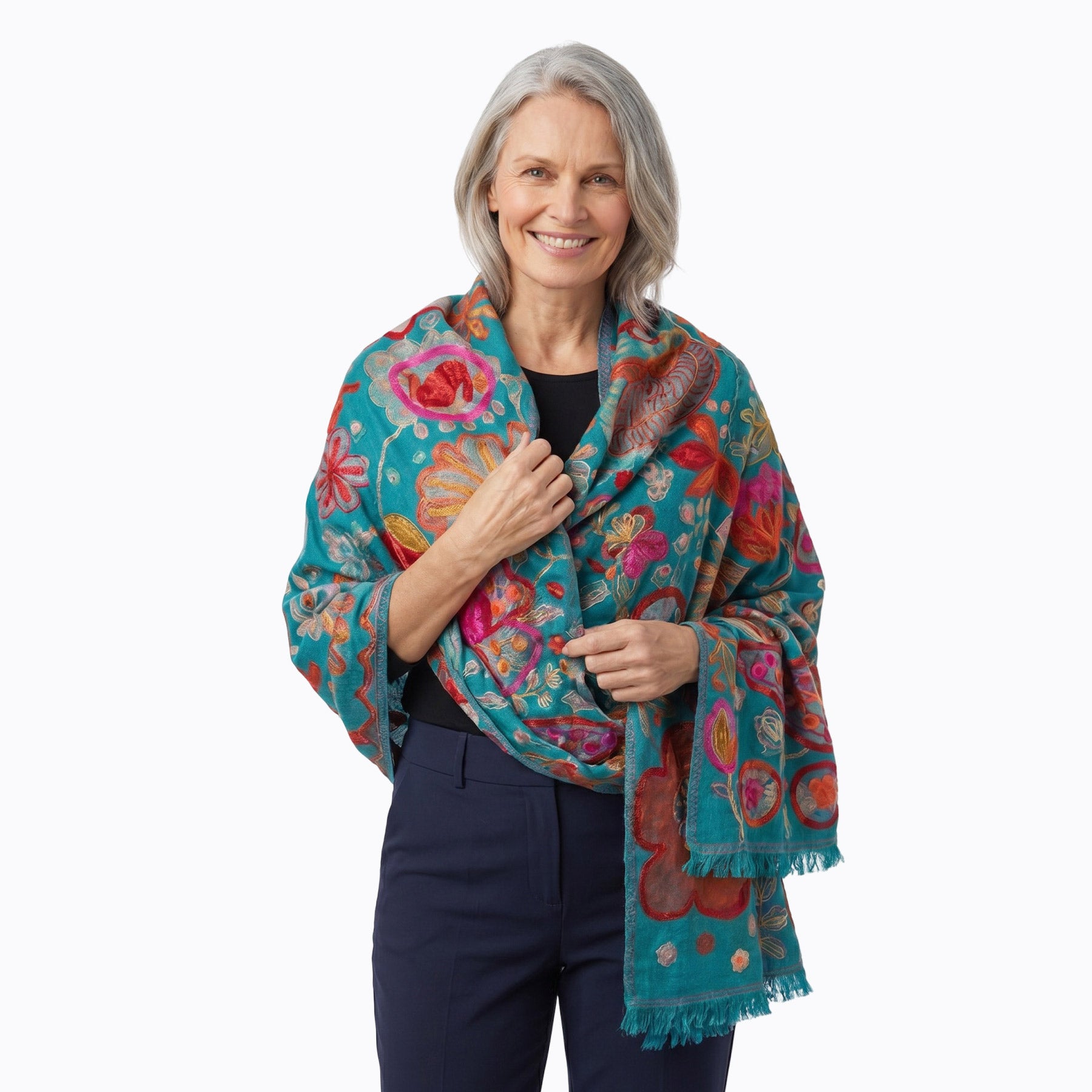 Wool Shawl (Ocean)