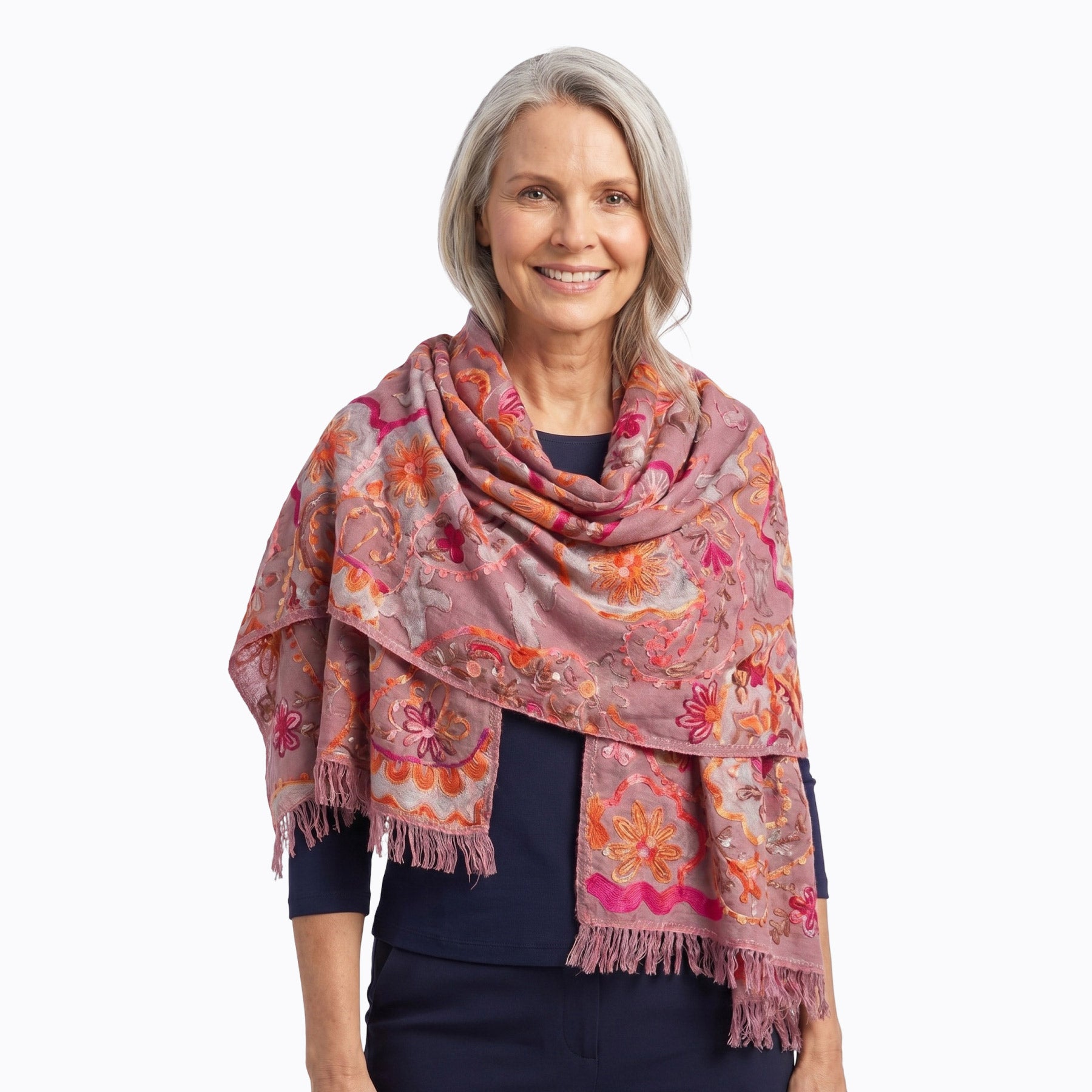 Wool Shawl (Rose)