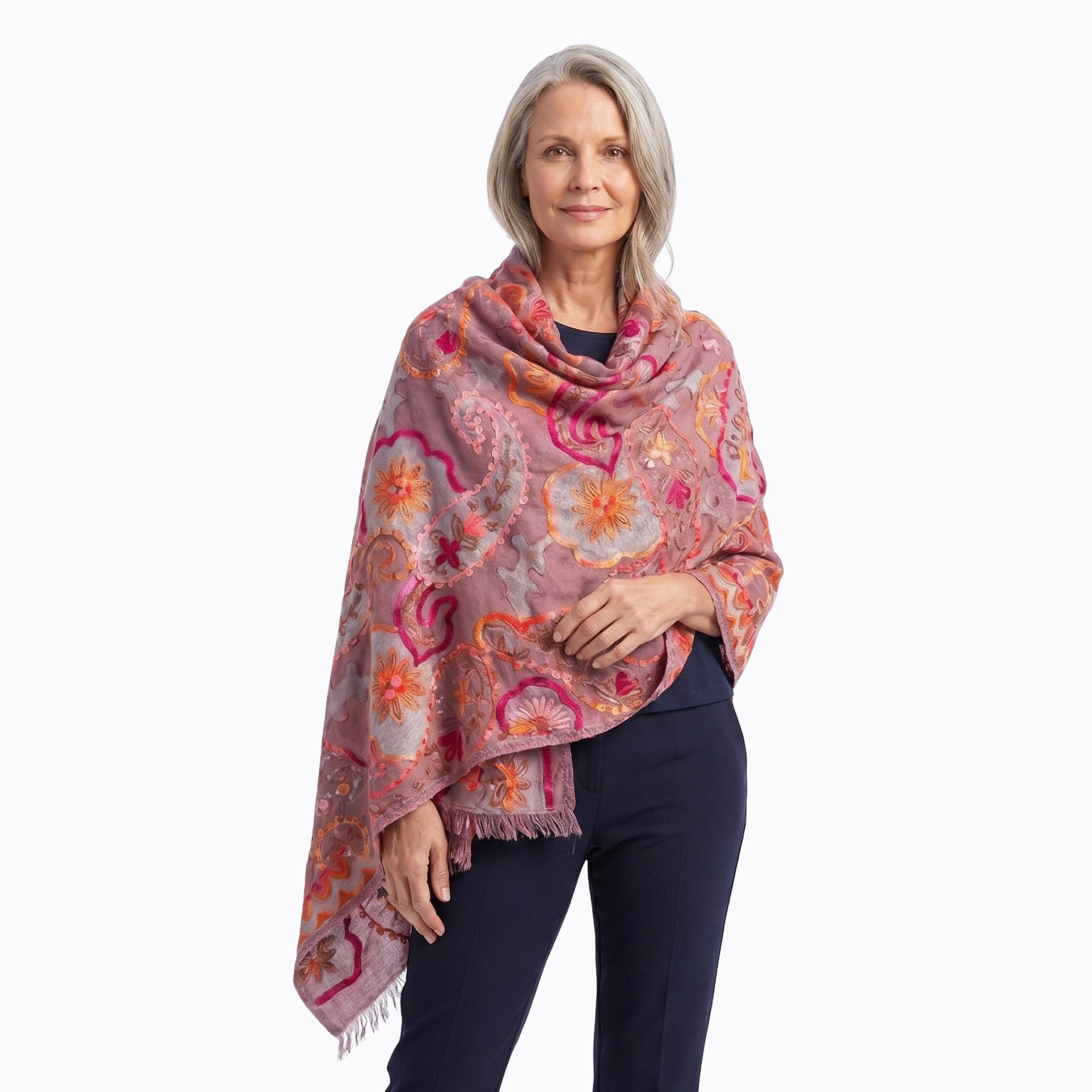 Wool Shawl (Rose)