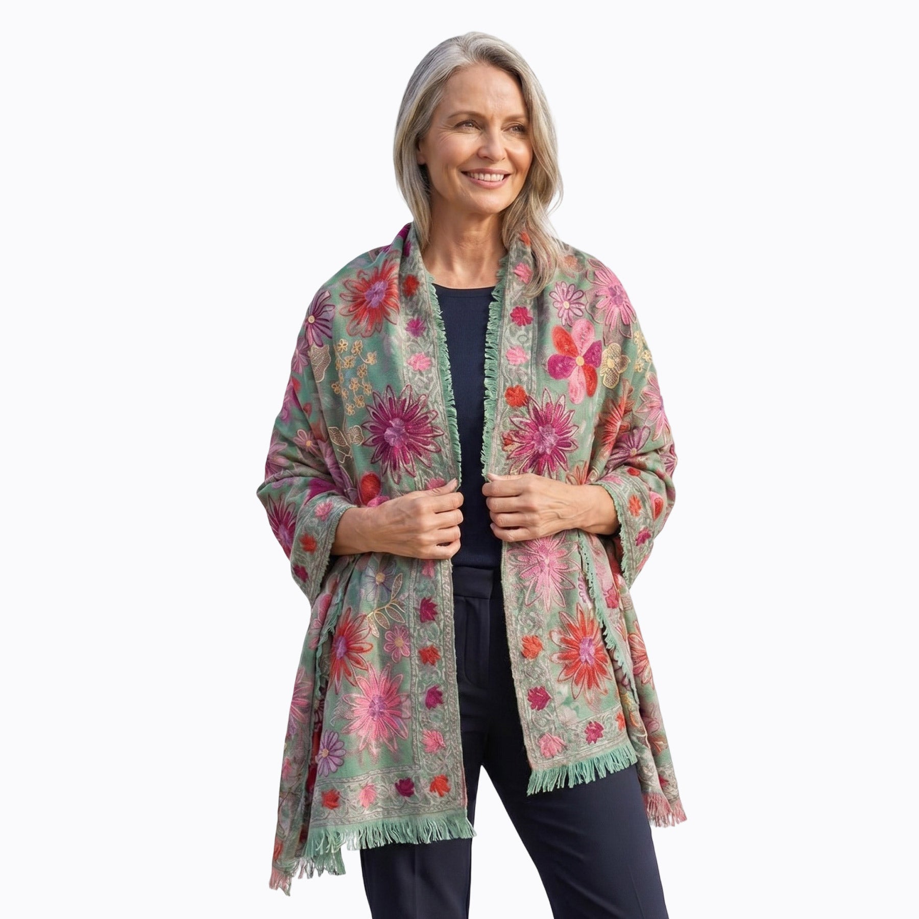 Wool Shawl (Sage)