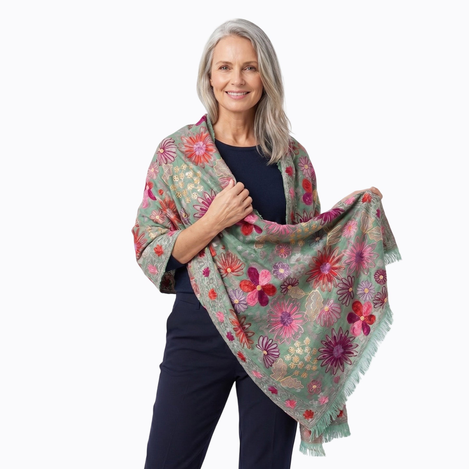 Wool Shawl (Sage)