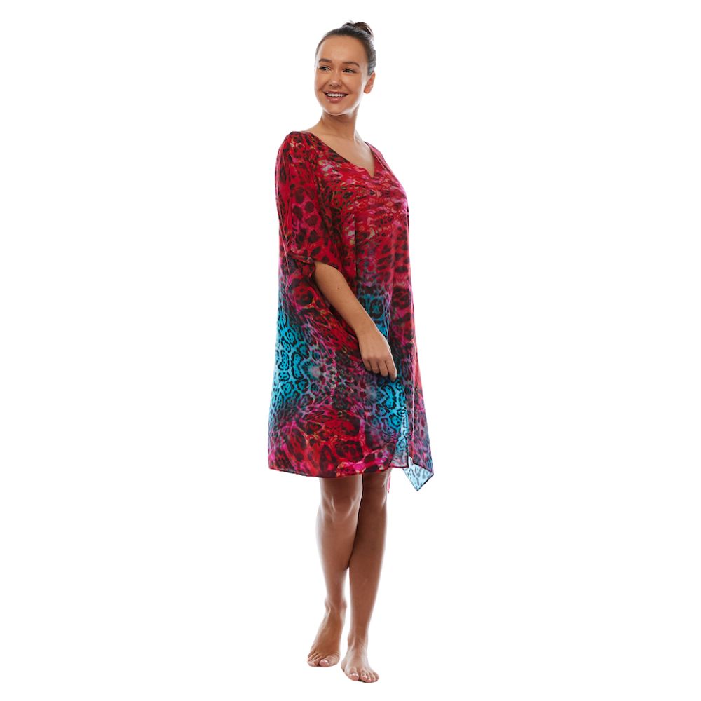 Claire Powell mini kaftan dress or plus size cover up top (empire)